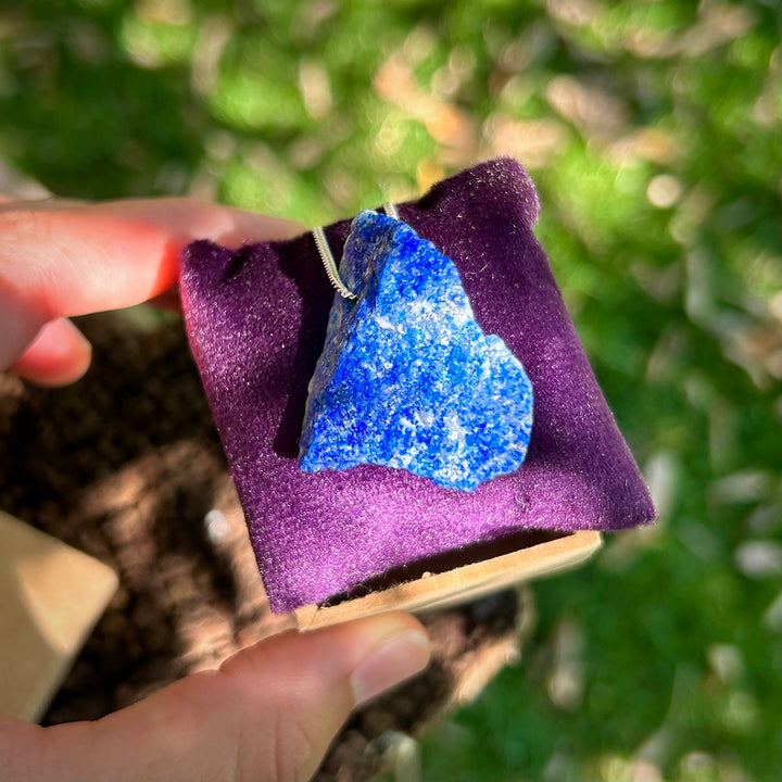 Lápis Lazuli - colar curto 50 cm (prata 925)