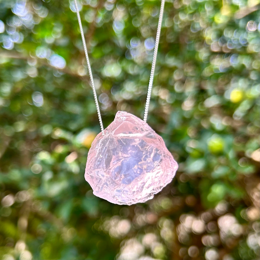 Quartzo Rosa - colar longo 70 cm (prata 925) – Ágatas Pedras, image size:1024x1024