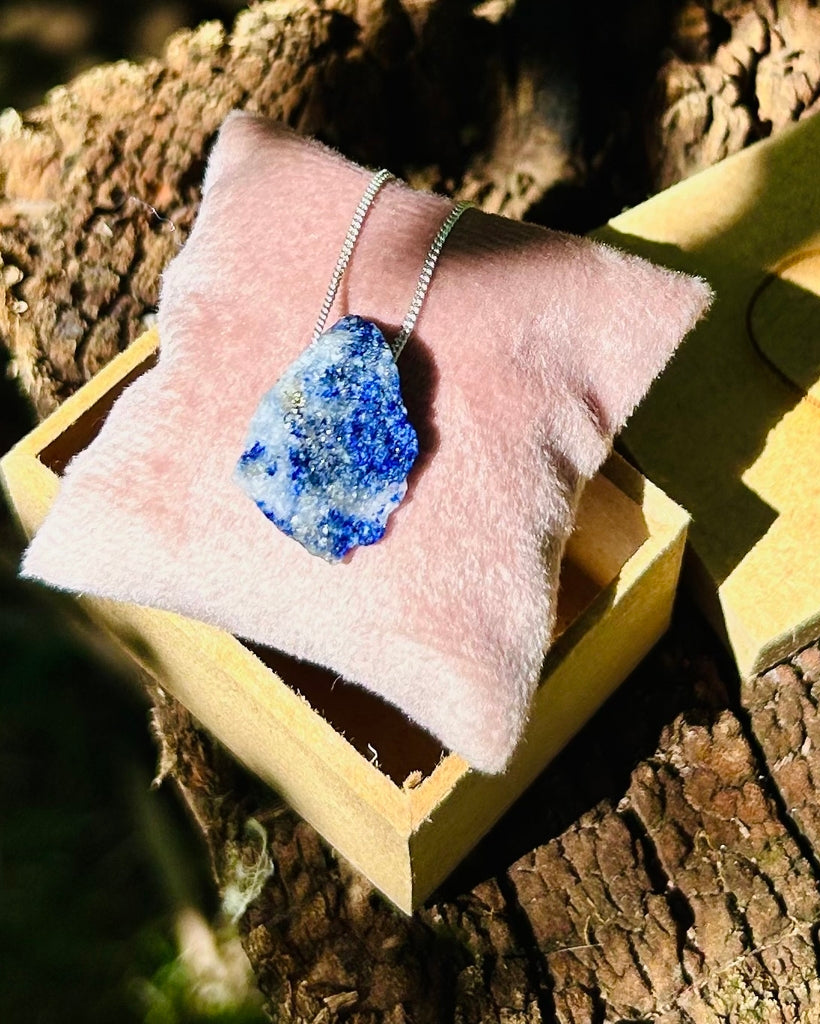 Lápis Lazuli - colar curto 40 cm (prata 925)