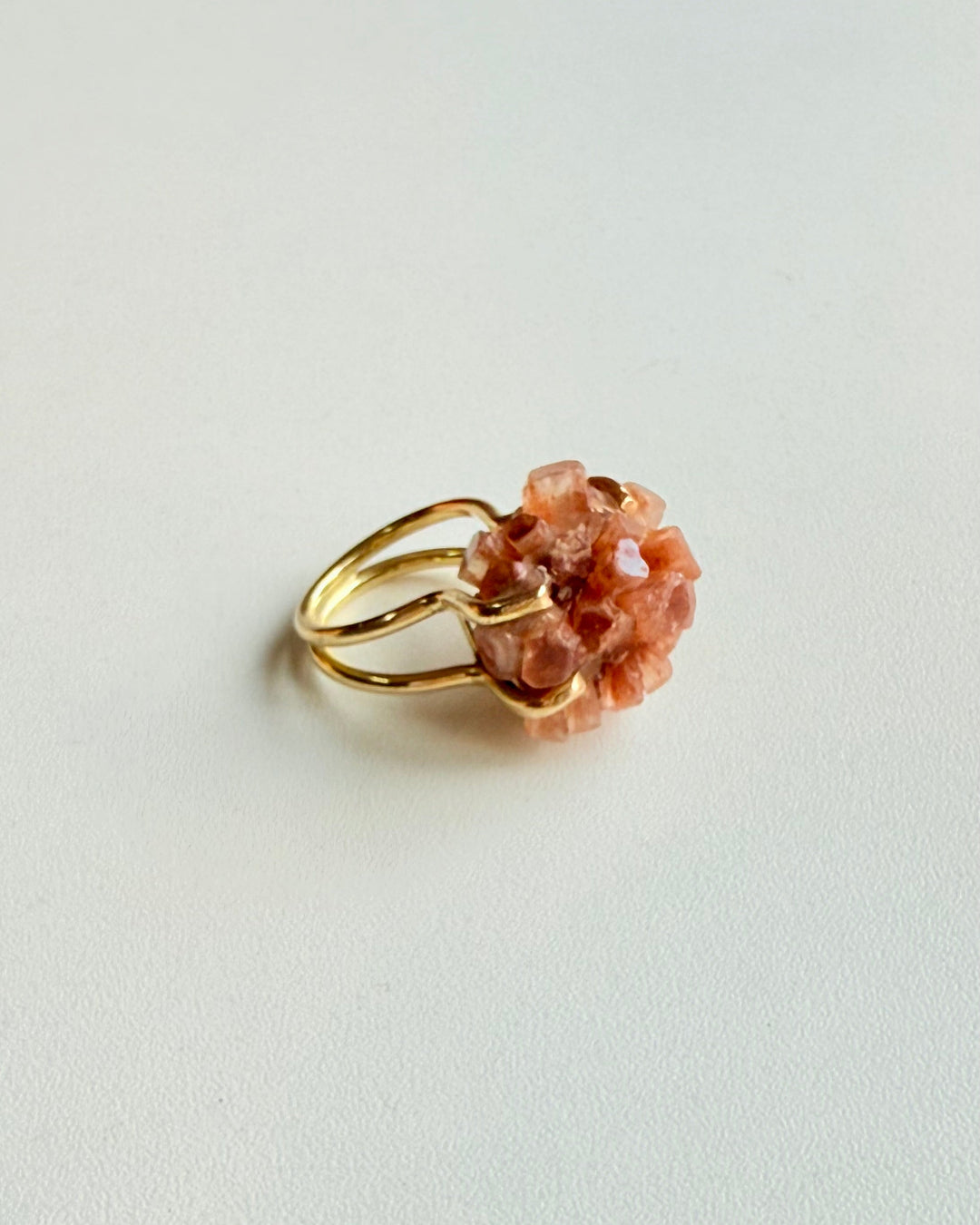 Aragonita - anel (ouro 18k)