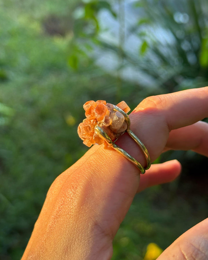Aragonita - anel (ouro 18k)