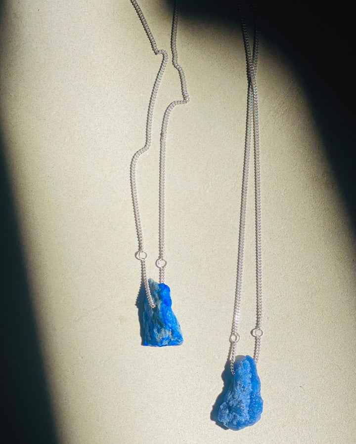 Lápis Lazuli e Sodalita - escapulário 70 cm (prata 925)