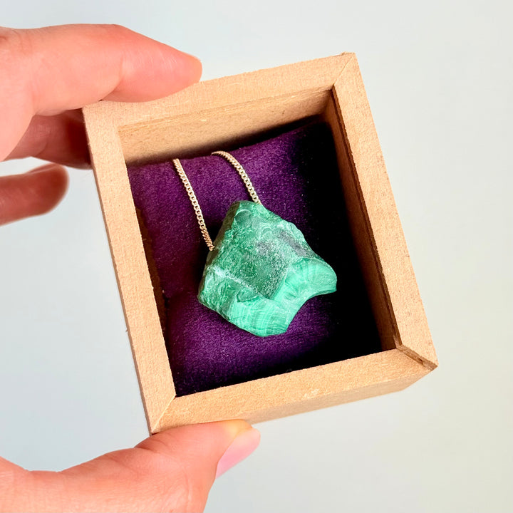 Malaquita - colar longo 60 cm (prata 925 escurecida)