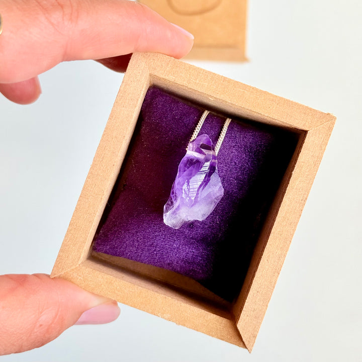 Ametista - colar curto 45 cm (prata 925)