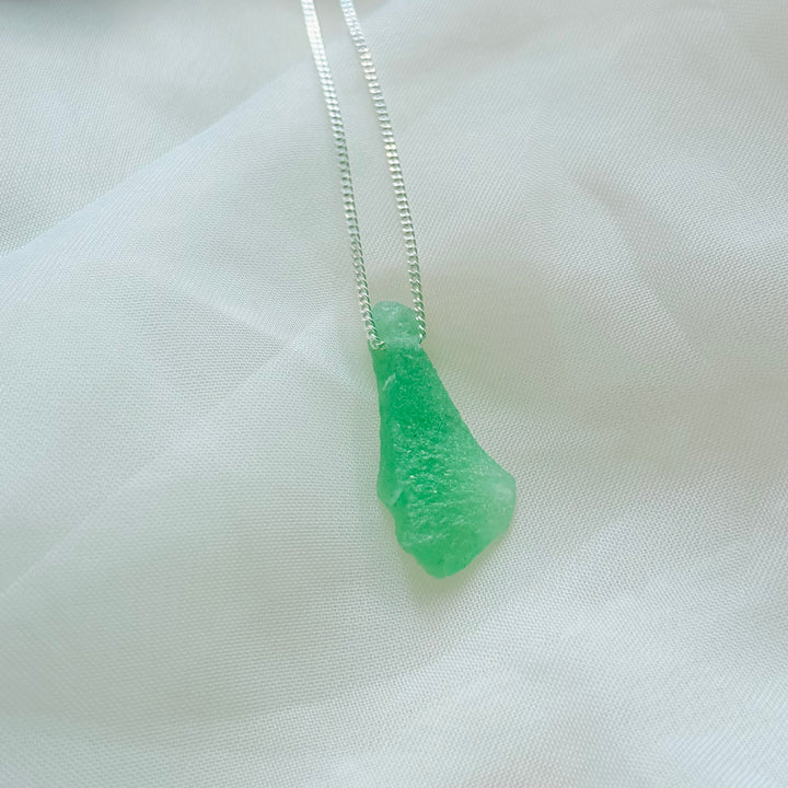 Quartzo Verde - colar curto 40 cm (prata 925)