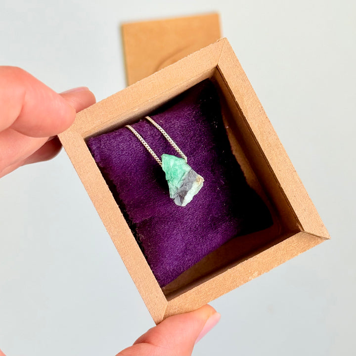 Esmeralda Colombiana - colar curto 40 cm (prata 925)