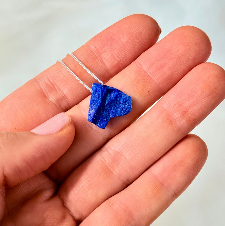 Lápis Lazuli - colar curto 40 cm (prata 925)