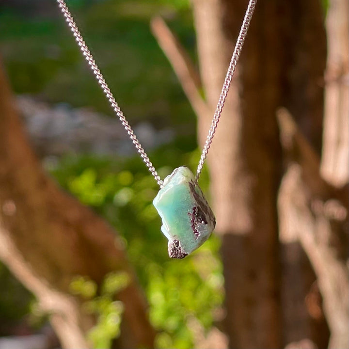 Larimar - colar curto 40 cm (prata 925)