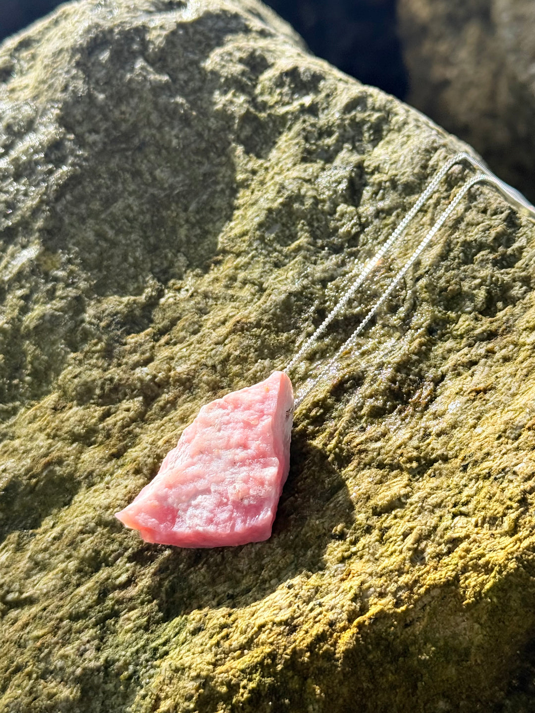 Opala Rosa - colar curto 50 cm (prata 925)