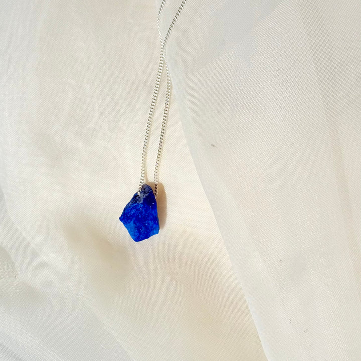 Lápis Lazuli - colar curto 40 cm (prata 925)