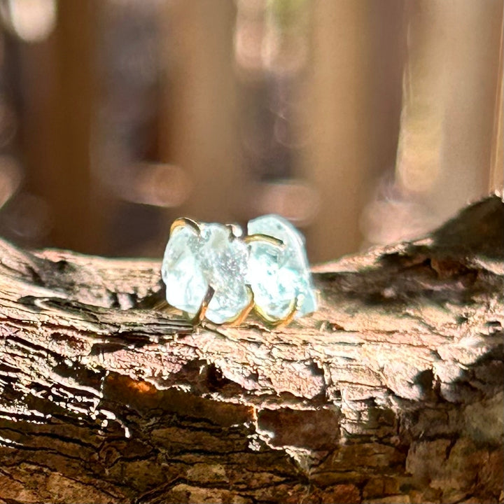 Água Marinha - brinco M (ouro 18k)