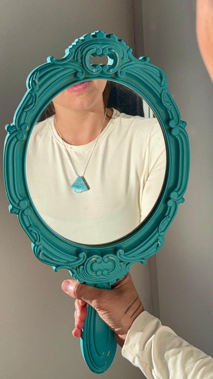 Larimar - colar curto 50 cm (prata 925)