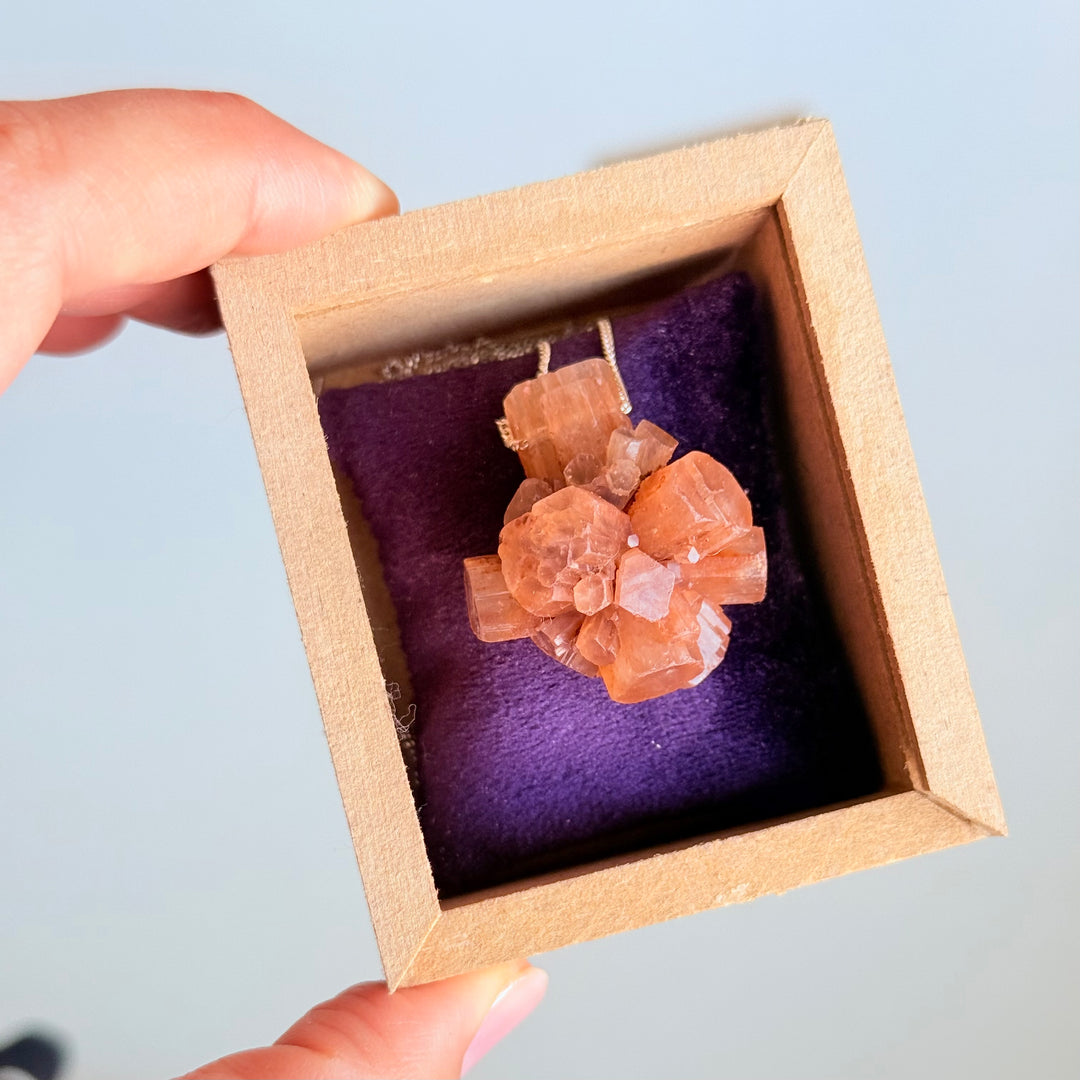 Aragonita - colar curto 60 cm (prata 925)