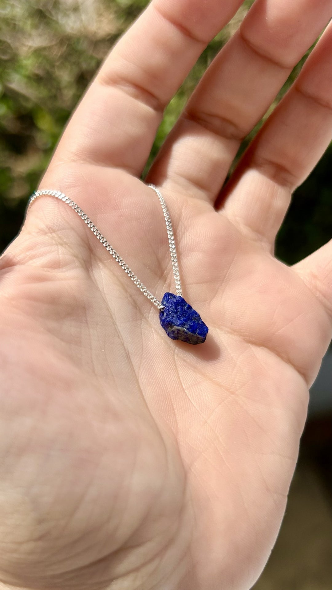 Lápis Lazuli - colar curto 40 cm (prata 925)