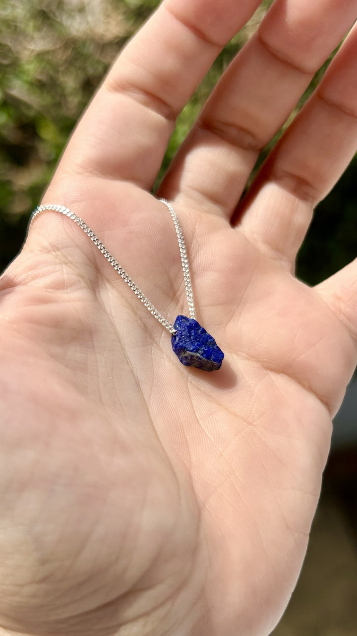 Lápis Lazuli - colar curto 40 cm (prata 925)