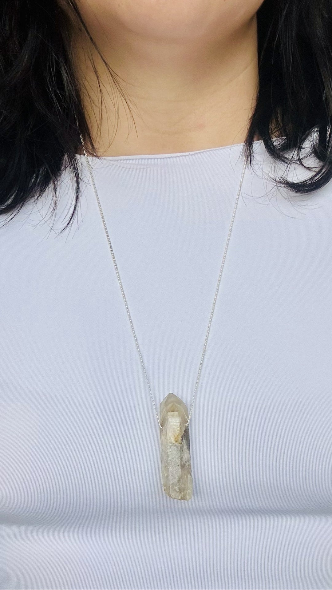 Lodolita - colar longo 70 cm (prata 925)