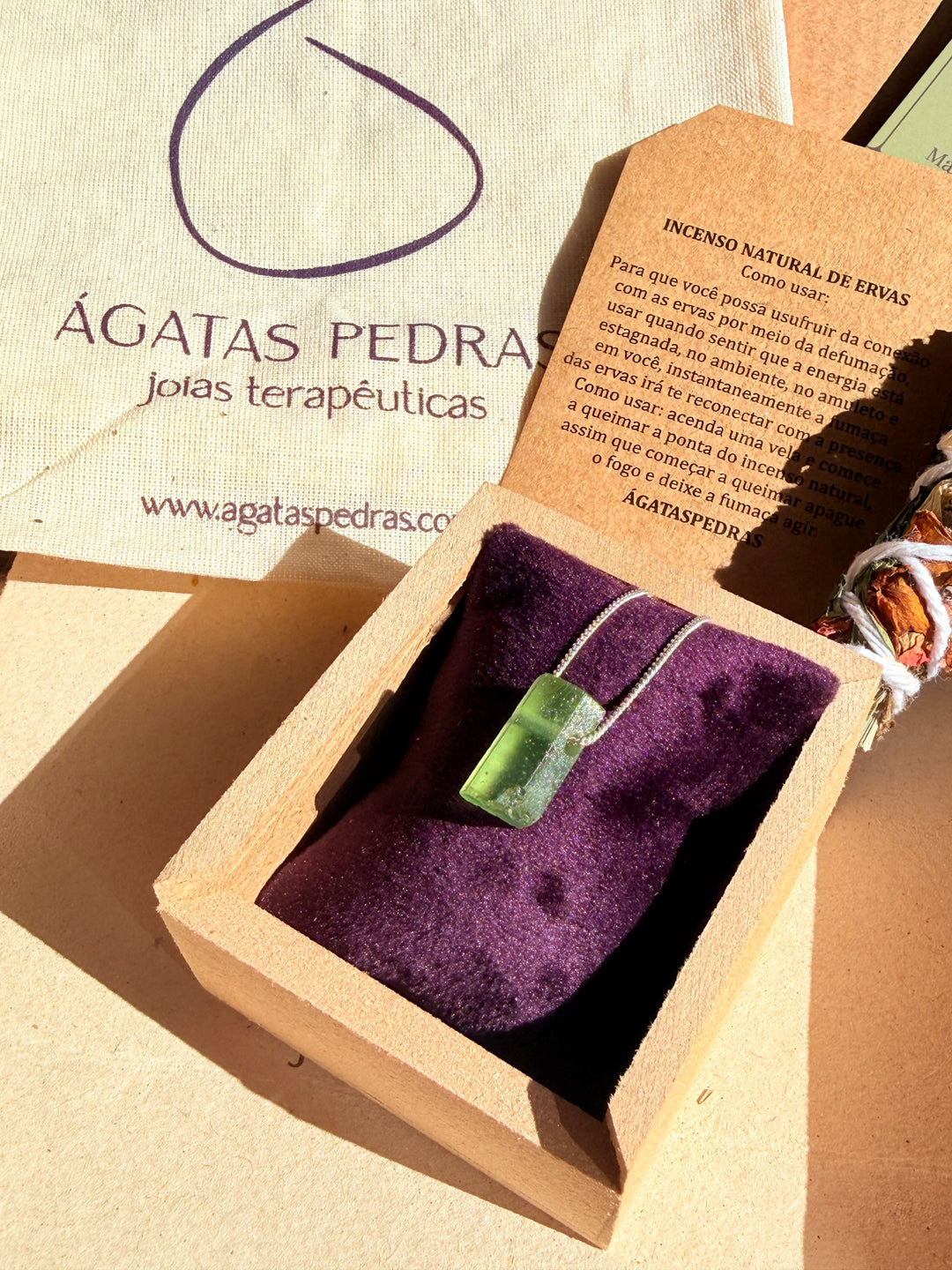 Berilo Verde (Água Marinha Verde) - colar curto 40 cm (prata 925)