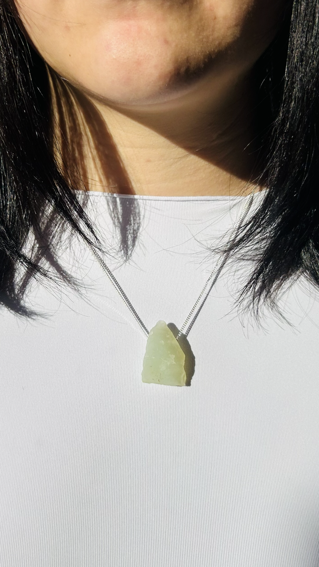 Jade - colar curto 40 cm (prata 925)