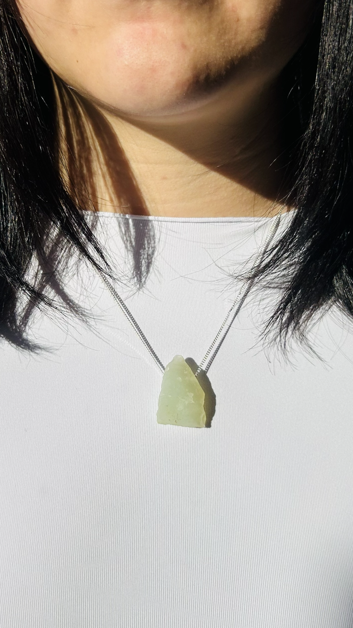 Jade - colar curto 40 cm (prata 925)