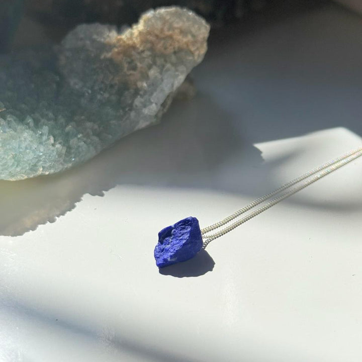 Lápis Lazuli - colar curto 40 cm (prata 925)