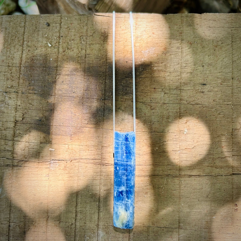 Cianita Azul - colar longo 70 cm (prata 925)