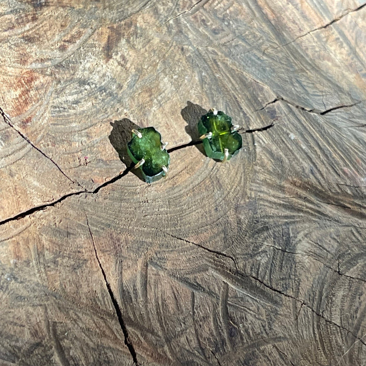 Turmalina Verde - brinco (ouro 18k)